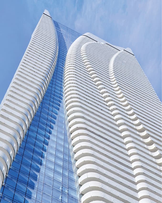 Overview of One Bloor's exterior designs providing unparalleled views of the surrounding cityscape